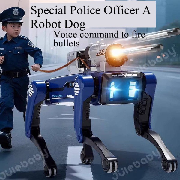 8020 AI Mechanical Dog for Kids, Voice Control & Programmable Smart Robot Toy with Dancing, Launch Function, Remote Control, Interactive Robotic Pet for STEM Learning